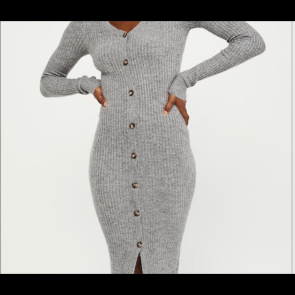 Gorgeous! Abercrombie Sweater Midi Dress Button Down